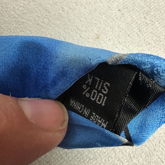 J Garcia Abstract Blue Gray Silk Tie Collection Fifty Nine Poet Absorb The War - Picture 3 of 5